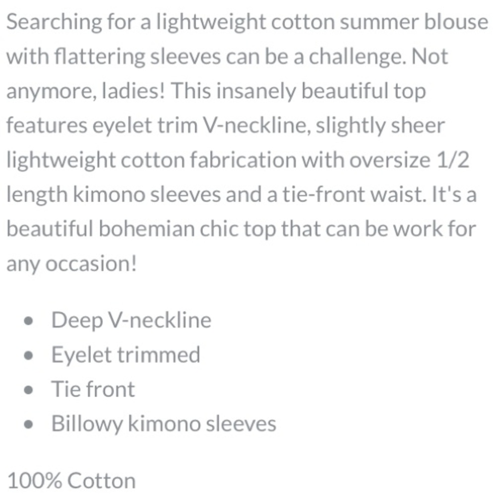 NWOT / Vici Lovestitch Noah Eyelet Trim Top - Picture 11 of 11